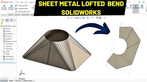 sheet metal cone in SolidWorks